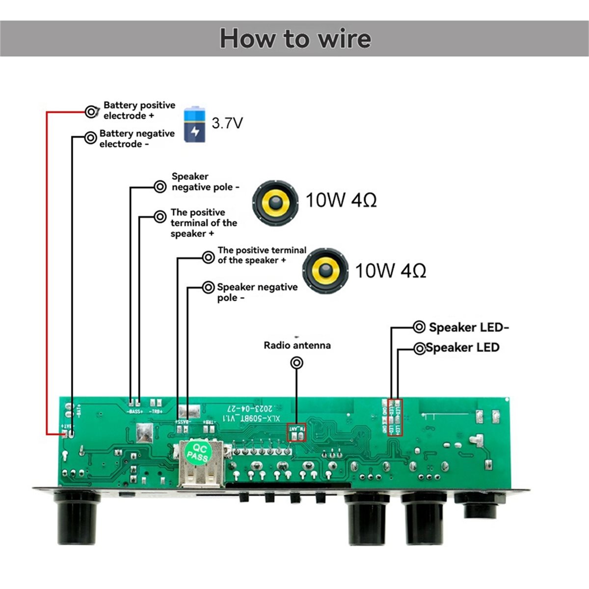 update. 2X10W 3.7V Amplifier B - огляд і ціна Diy Speaker