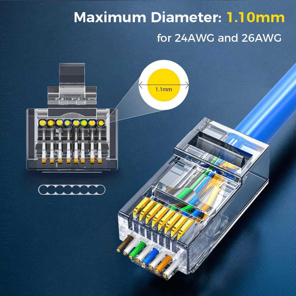 RJ45 Connector CAT6 Pass Throu - огляд і ціна Rj45 Jack