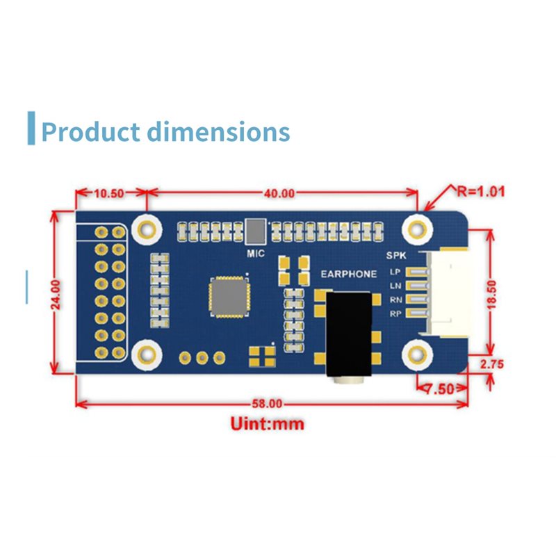 WM8960 For Raspberry Pi 5/7 In - огляд і ціна Diy Speaker